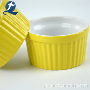 Fácil de limpar a cozinha de grés Ramekin para bolo